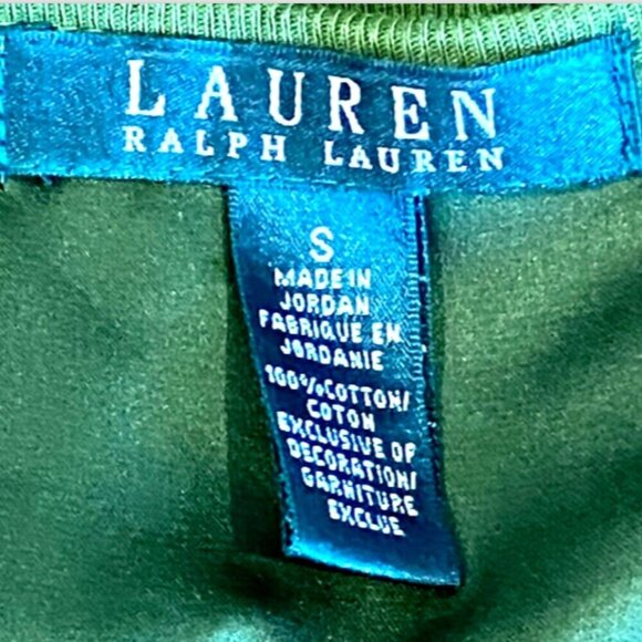 Lauren Ralph Lauren Fit+Flare Button Front 1/2 Sleeve Henley Dress S Green #350F - Picture 9 of 9